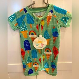 Little Sleepies Shorty Romper Size 12-18 Months NWT